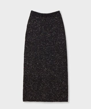 GRACE CONTINENTAL シャイニーニットロングスカート ブラック