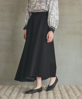 GRACE CONTINENTAL イレギュラーフレアスカート ブラック