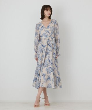 GRACE CONTINENTAL ペイズリーカシュクールワンピース