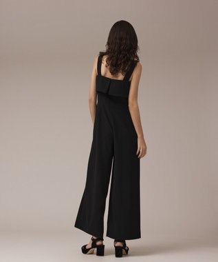 GRACE CONTINENTAL フリルケープサロペット ブラック