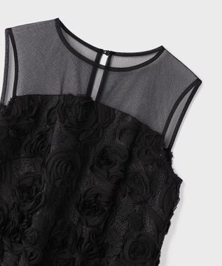 GRACE CONTINENTAL フラワーembドレス ブラック