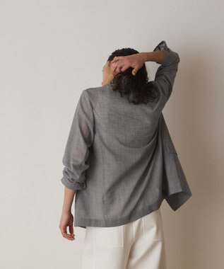 GRACE CONTINENTAL シアーテーラードジャケット グレー