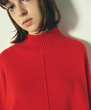 GRACE CONTINENTAL メリノウールニットトップ レッド