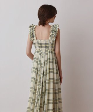 GRACE CONTINENTAL チェックサッカーワンピース イエロー