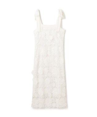 GRACE CONTINENTAL ケミカルフラワーレースワンピース ホワイト