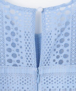 GRACE CONTINENTAL メッシュレースワンピース ブルー