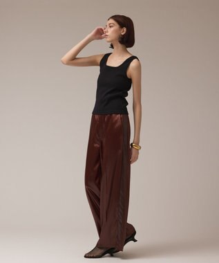 GRACE CONTINENTAL テレコリブトップ ブラック