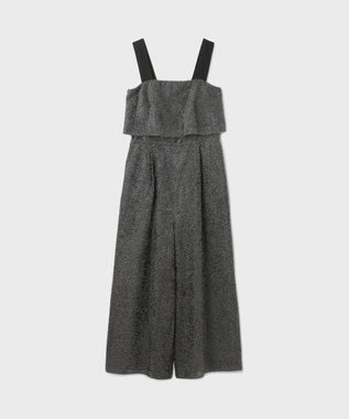 GRACE CONTINENTAL カットジャガードサロペット グレー