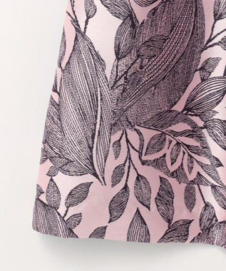 GRACE CONTINENTAL ボタニカルジャガードスカート ピンク