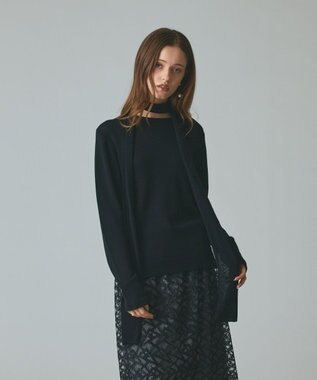 GRACE CONTINENTAL ボウ付ニットトップ