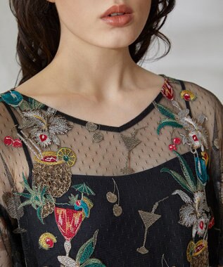 トロピカル刺繍トップ / GRACE CONTINENTAL | GRACE CONTINENTAL 