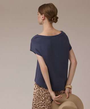 GRACE CONTINENTAL ハートプリント裏毛トップ ネイビー