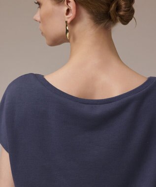 GRACE CONTINENTAL ハートプリント裏毛トップ ネイビー