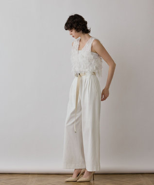 GRACE CONTINENTAL フリンジベスト ホワイト