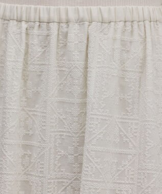 GRACE CONTINENTAL ティアードエンブロイダリースカート ホワイト