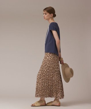 GRACE CONTINENTAL ハートプリント裏毛トップ ネイビー