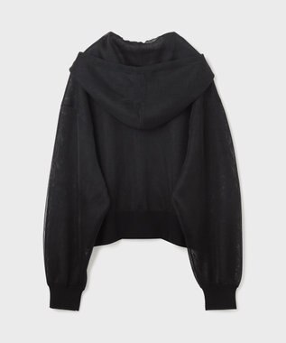 GRACE CONTINENTAL シアーニットパーカー ブラック