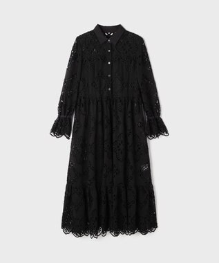 GRACE CONTINENTAL カットワーク刺繍ワンピース ブラック