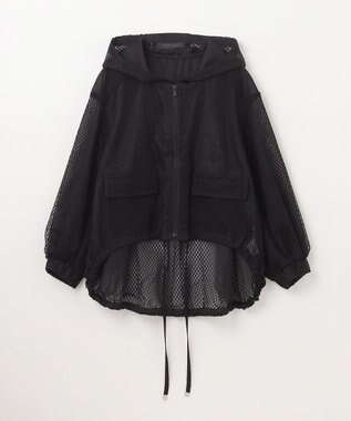 GRACE CONTINENTAL メッシュコンビフーディー ブラック