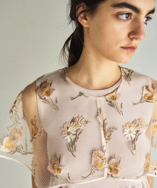 ローズ刺繍ニットトップ / GRACE CONTINENTAL | GRACE
