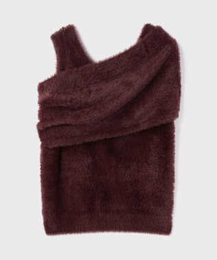 GRACE CONTINENTAL オフタートルニットトップ ボルドー