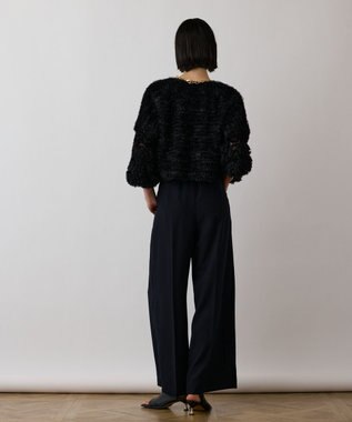 GRACE CONTINENTAL フラワーチュール刺繍ブルゾン ブラック