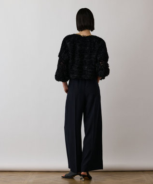 GRACE CONTINENTAL フラワーチュール刺繍ブルゾン ブラック