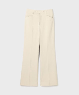 GRACE CONTINENTAL ストレッチフレアパンツ ベージュ