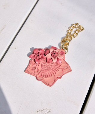 GRACE CONTINENTAL フラワーモチーフチャーム ピンク