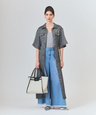 GRACE CONTINENTAL リネンデニムライクワンピース ブラック