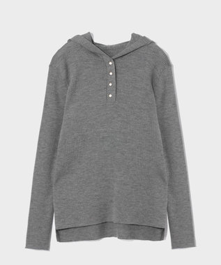 GRACE CONTINENTAL メリノウールリブフーディー グレー