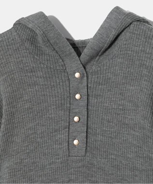 GRACE CONTINENTAL メリノウールリブフーディー グレー