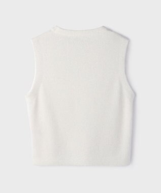 GRACE CONTINENTAL ラメフェザ－ニットトップ ホワイト