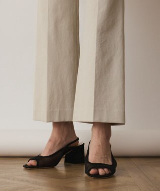 GRACE CONTINENTAL ストレッチフレアパンツ ベージュ