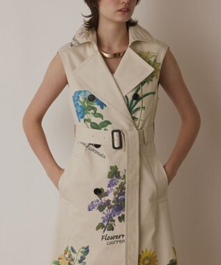 GRACE CONTINENTAL プリントトレンチワンピース キナリ