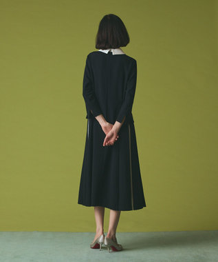 GRACE CONTINENTAL クレリックバイカラーワンピース ブラック