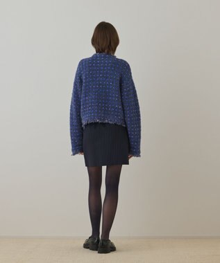 GRACE CONTINENTAL ウールギャバミニスカート ネイビー