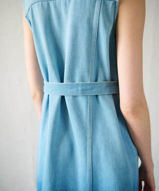 GRACE CONTINENTAL デニムストレートロングワンピース2 バイカラー