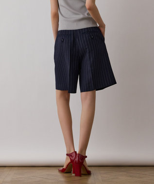 GRACE CONTINENTAL ストライプショートパンツ ネイビー
