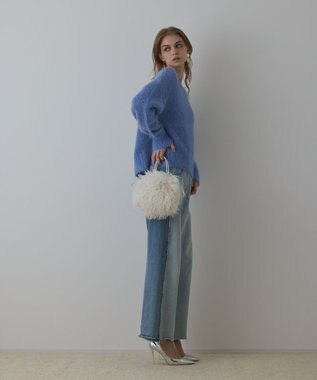 GRACE CONTINENTAL オーバーニットトップ ブルー