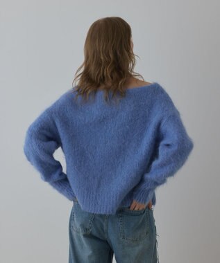 GRACE CONTINENTAL オーバーニットトップ ブルー