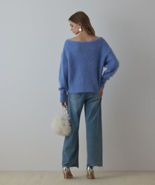 GRACE CONTINENTAL オーバーニットトップ ブルー