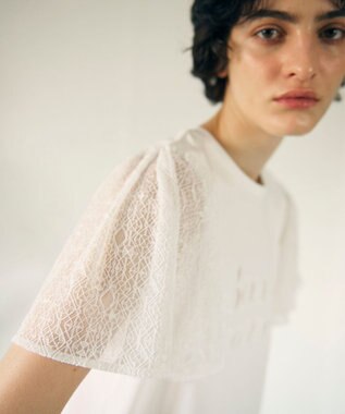 GRACE CONTINENTAL レースロゴTシャツ ホワイト