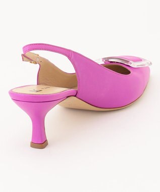 GRACE CONTINENTAL FABIO RUSCONI スクエアバックルサンダル ピンク