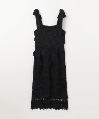 GRACE CONTINENTAL ケミカルフラワーレースワンピース ブラック