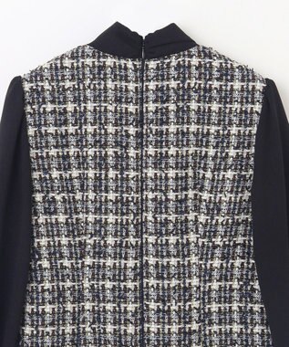 GRACE CONTINENTAL ツイードコンビワンピース ブラック