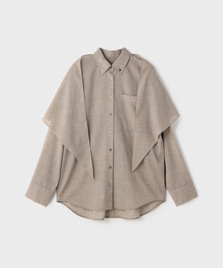 GRACE CONTINENTAL ストール付シャツ ベージュ