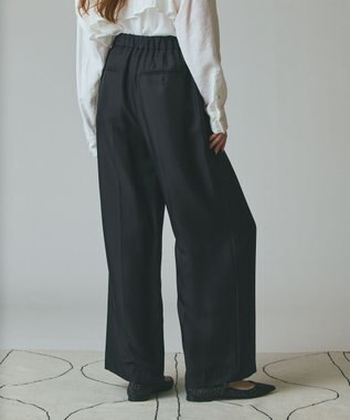 GRACE CONTINENTAL シルクツイルイージーパンツ ブラック