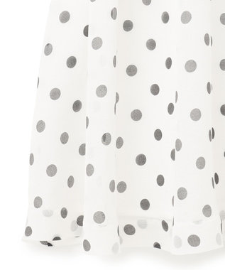 GRACE CONTINENTAL シアードットプリントスカート ホワイト