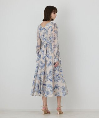 GRACE CONTINENTAL ペイズリーカシュクールワンピース ベージュ